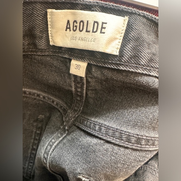 AGOLDE 90s Crop Jeans in Shutter. Like new black high waisted straight jeans - Picture 15 of 16